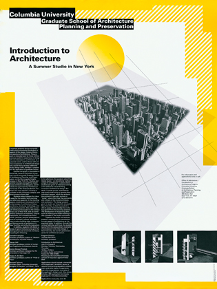 Columbia University Introduction To Architecture Summer Program